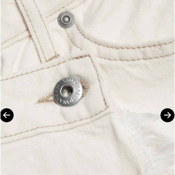 JONATHAN SIMKHAI STANDARD PIPER Denim Midi Skirt in Ecru Size 27 *NWT* - Picture 2 of 10